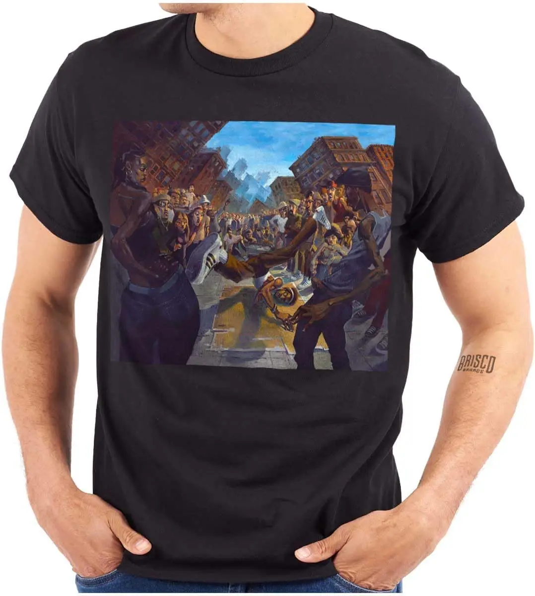 Хип-хоп Break Dance Battle Painting Графическая футболка для мужчин или женщин