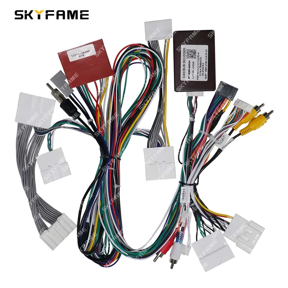 

SKYFAME автомобильный жгут проводов адаптер Canbus Box Android радио кабели питания декодер для Mazda 3/6 Axela CX-4 CX-5 CX4/CX5 BNR-MZD04