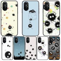 spirited away soot totoro clear phone case for huawei honor 20 10 9 8a 7 5t x pro lite 5g black etui coque hoesjes comic fash