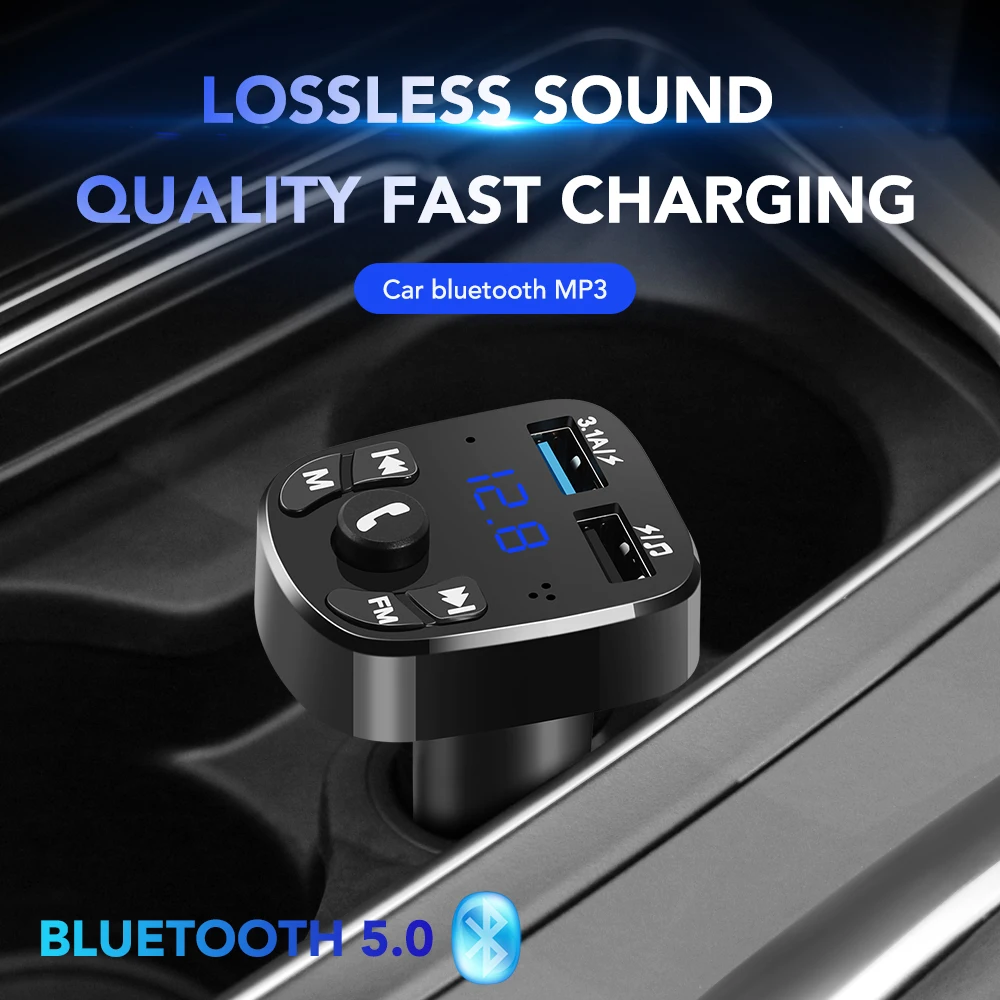 Автомобильный FM-трансмиттер Bluetooth 5,0, FM-трансмиттер ...