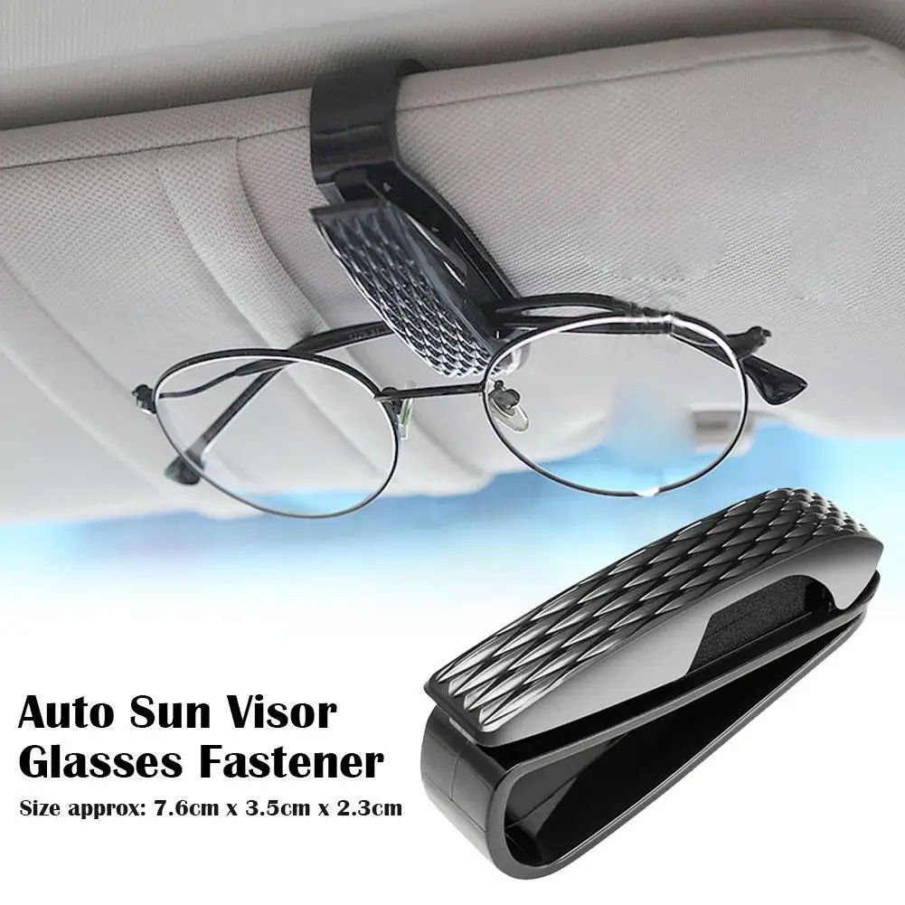 

Универсальный автомобильный футляр для солнцезащитных очков, автомобильный держатель для солнцезащитных очков, зажим для ручки, билетов, аксессуары для карт, Y1E7