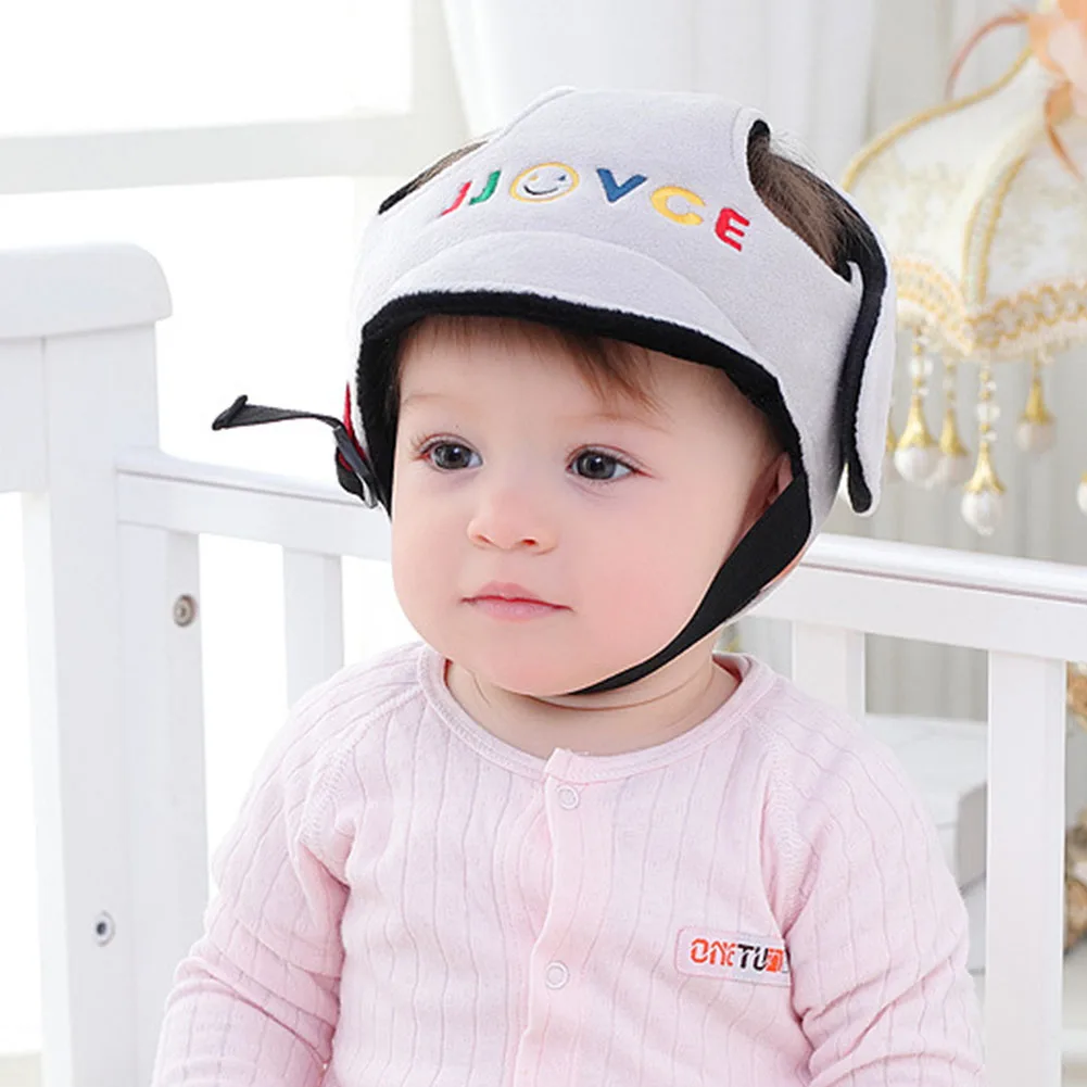 

Boys Girls Breathable With Adjustable Strap Safety Helmet Infant Head Protector Shock Absorption Soft Protective Cap Anti Crash