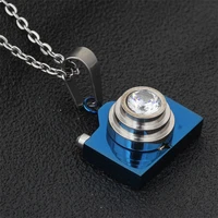 yw gairu vintage creative blue stainless steel camera pendant jewelry europe and america black womens necklace for friends