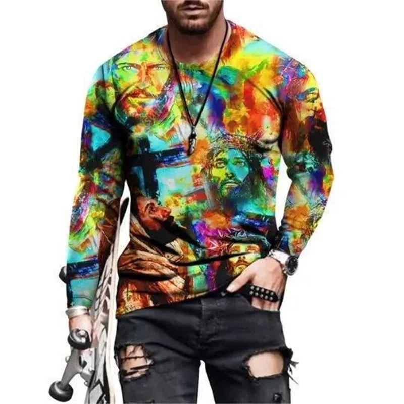 

New Rainbow Paint Splatter Print T-shirt Men Women Summer Hipster Colorful Ink 3D T Shirt Unisex Street Harajuku Oversized Tops