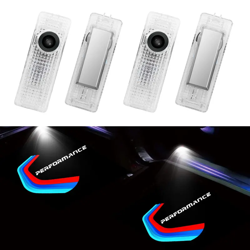 

2Pcs/Set Car Door Welcome Light For BMW Performance Logo Auto HD LED Laser Projector Warning Ghost Lamp External Accessories