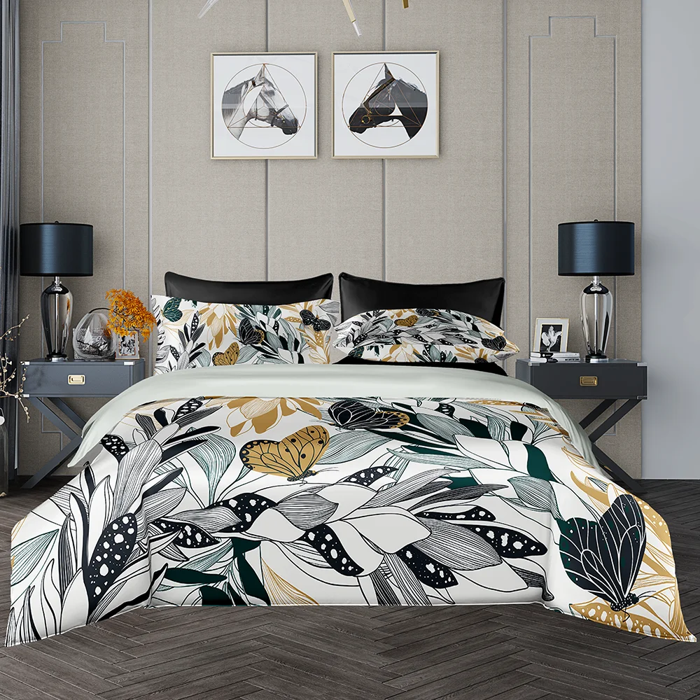 Комплект постельного белья из искусственного атласа королевский комплект с