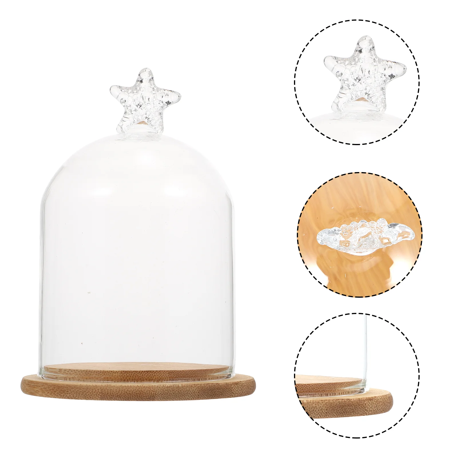 

Glass Cover Home Decor Decoration Home Glass Cake Cover Wood Cake Cover Preserved Flower Cover Wedding Cake Stand