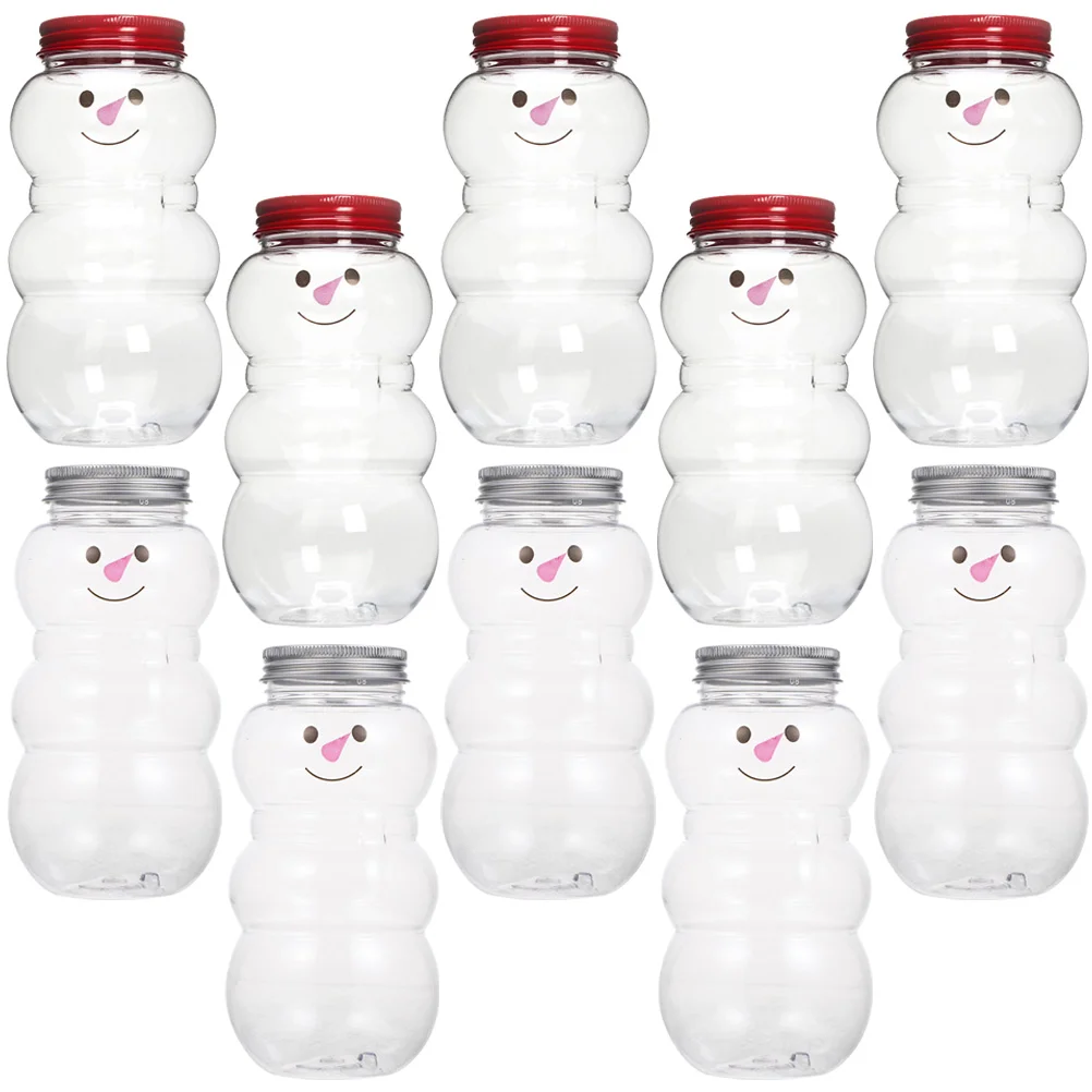 

Bottlesbeverage Bottlechristmas Snowman Juicing Fridgereusable Water Candymini Drink Capsholiday Containers Organizer