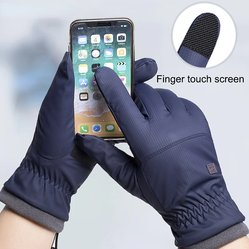 

Winter -20 Degrees Cold-proof Ski Gloves Men Windproof Waterproof Keep Warm Gloves Touchscreen Anti Slip Soft Fluff Gloves