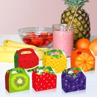 dd198 4pcs fruits portable gift box paper gift bag colorful cartoon fruit packaging box candy cake birthday party supplies