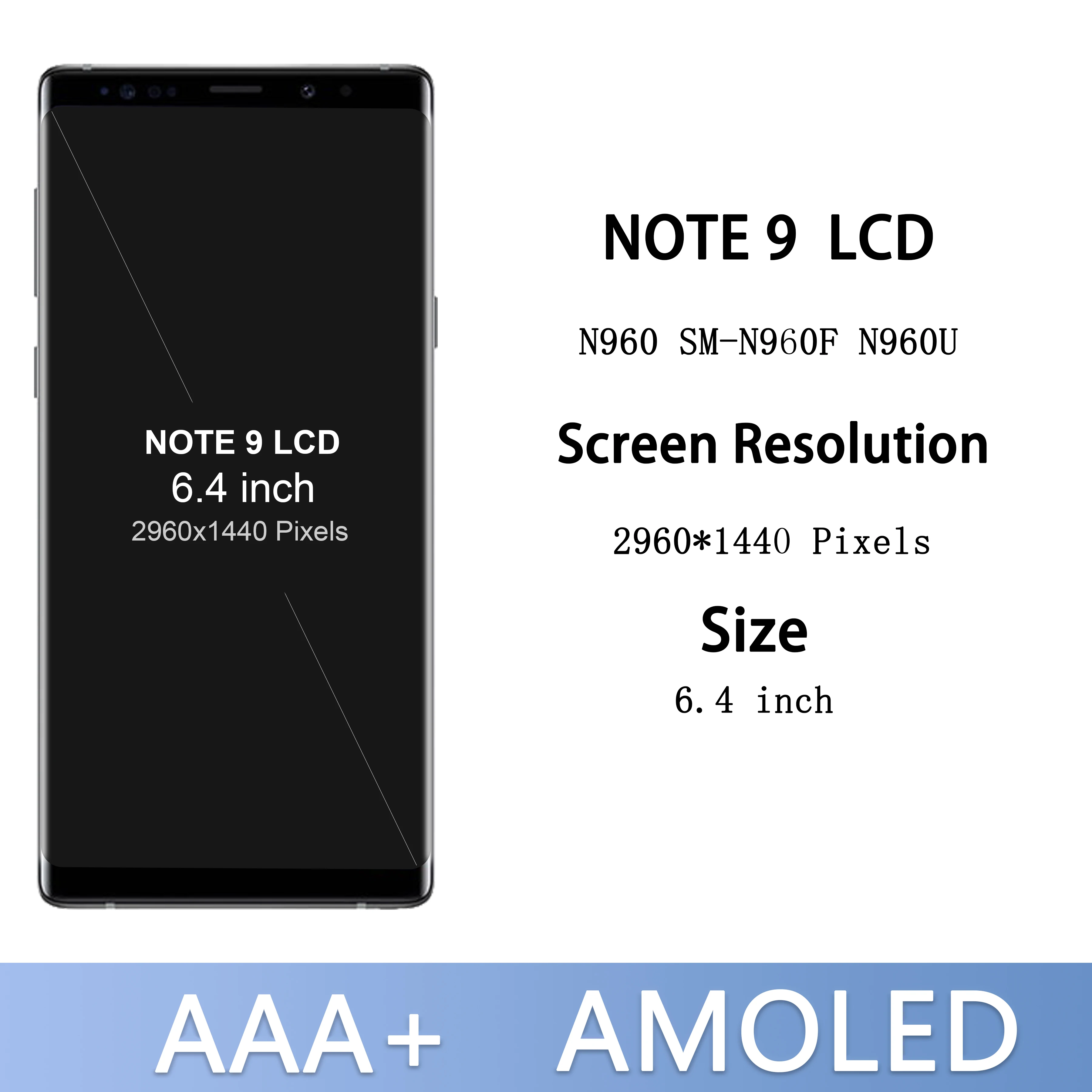 Супер Amoled для Samsung Galaxy Note 9 ЖК-дисплей N960 N960u N960n сенсорная панель дигитайзер экрана