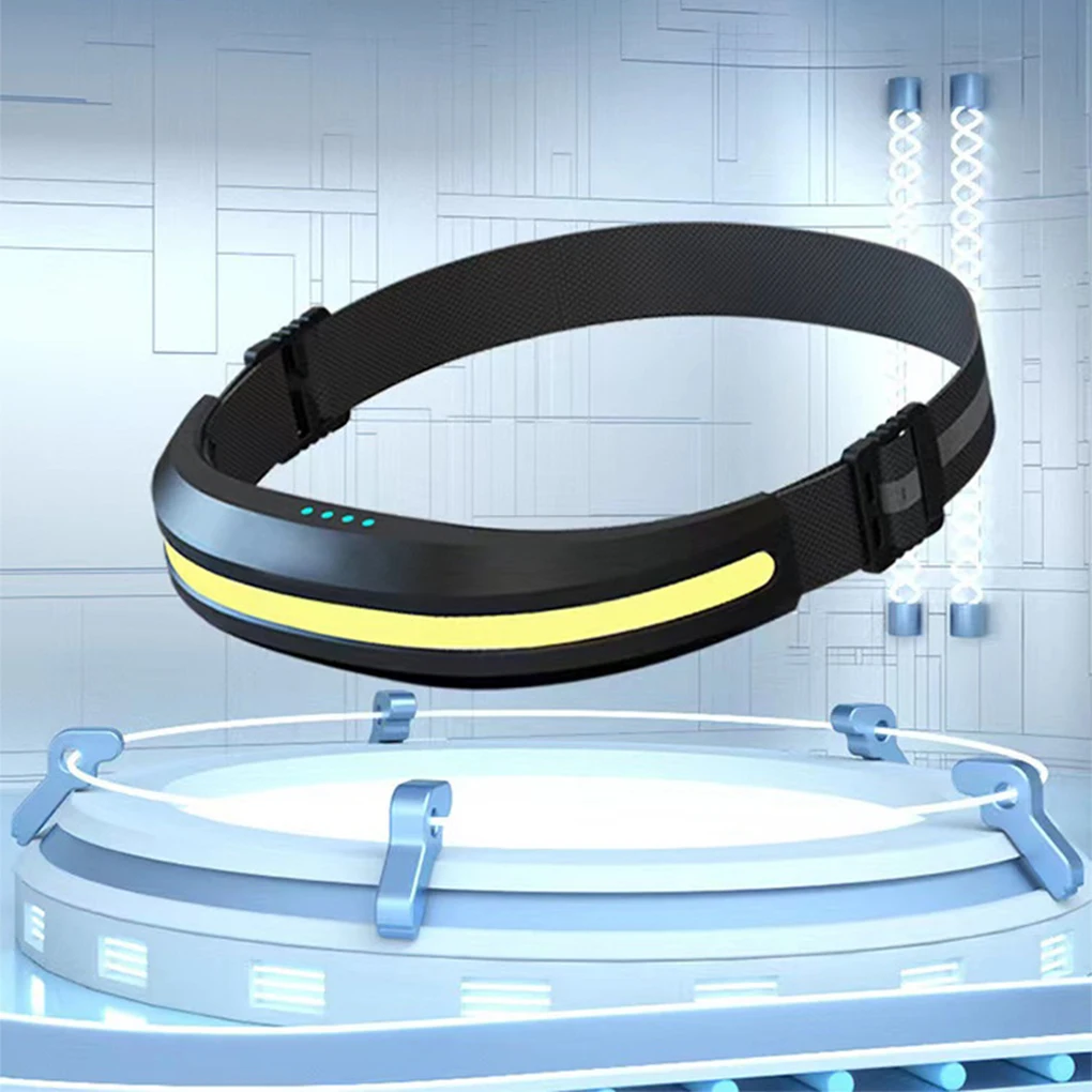 

Headlamp COB Battery Indicator Portable Strong Light Headlight Multi Modes USB Rechargeable Head Flashlight Outdoor