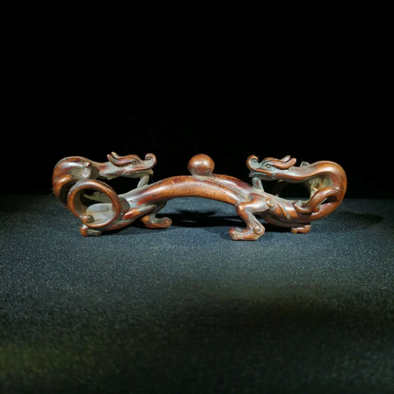 Статуя изящного дракона античная деревянная статуя декоративная подставка для