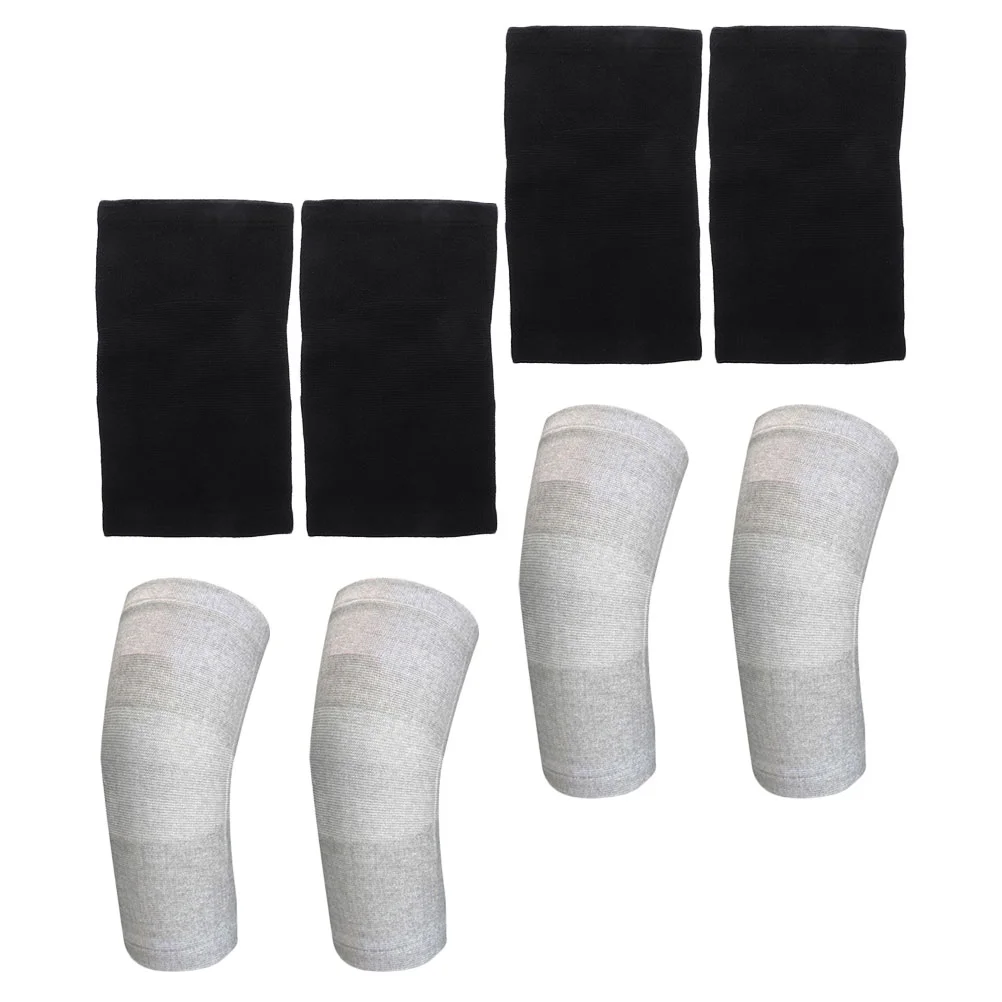 

4 Pairs of Elastic Knee Protectors Multi-function Knee Supports Portable Knee Braces