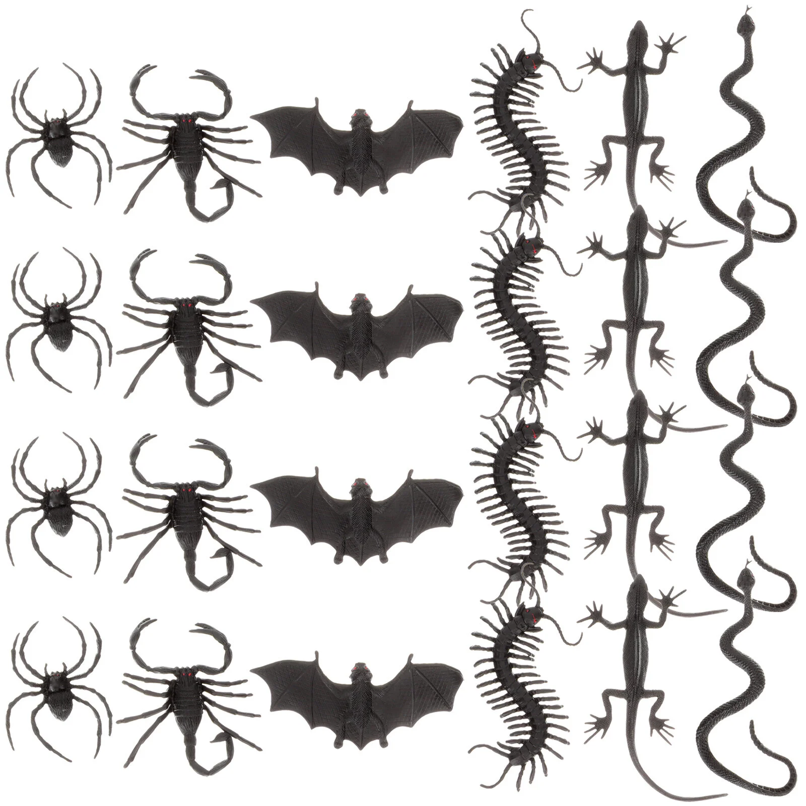 

Restless Fake Insect Plastic Prant Props Halloween Spider Realistic Gecko Prank Toy Centipede