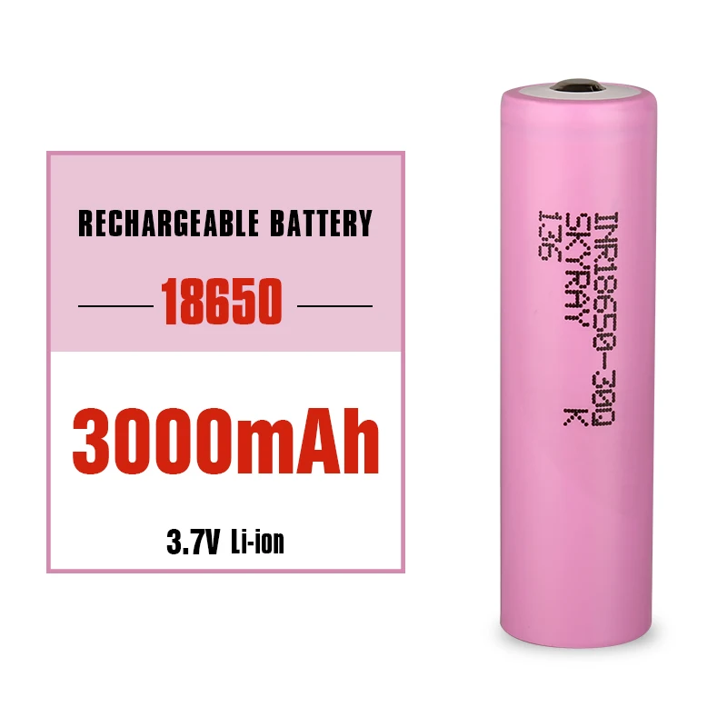 

Литий-ионный аккумулятор 18650, 3,7 в, 3000 мАч, INR18650, литиевые перезаряжаемые аккумуляторы питания для игрушек, фонарика, зубной щетки