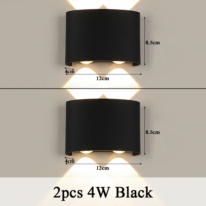 Современный настенный светильник Cube Led Настенный бра Водонепроницаемый IP65 Внутренний настенный светильник 110 В 220 В Для ванной комнаты Наружное освещение 4 Вт 6 Вт 8 Вт