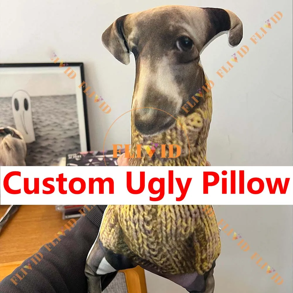 Пользовательская 3D подушка для уродливого кота/собаки Zany популярная забавная в