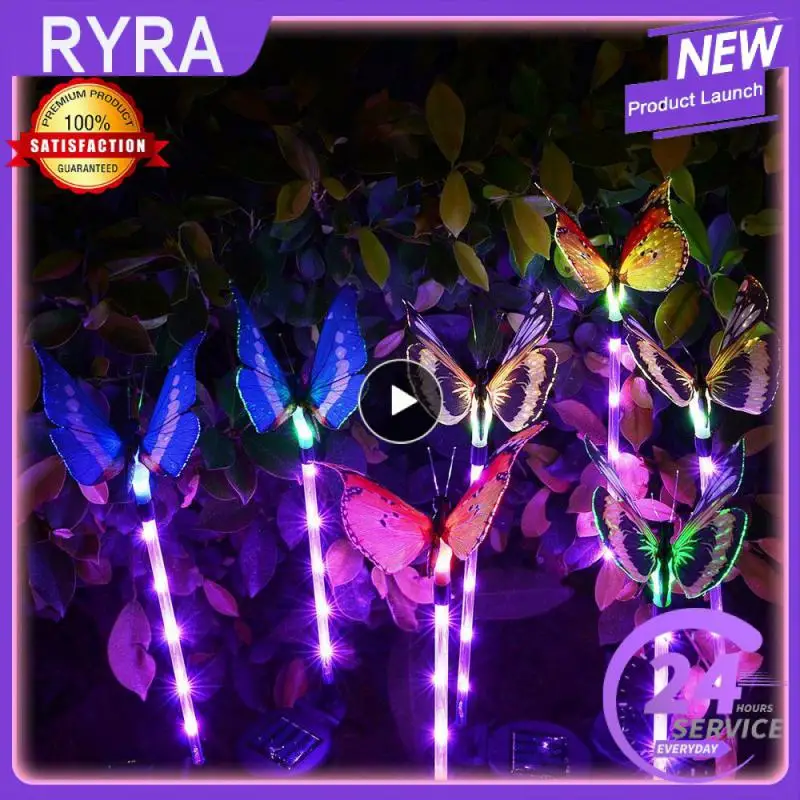 

Solar Colorful Butterfly Lawn Light LED Fiber Optic Waterproof Garden Villa Landscape Decorative Light Owl Outdoor Ground