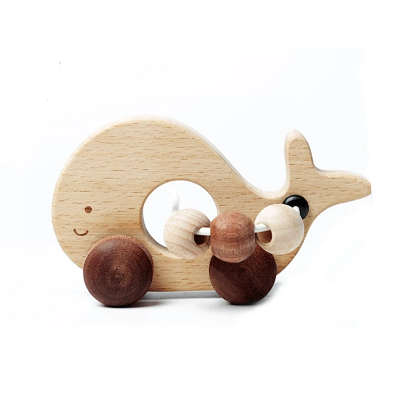 

Baby Teether Wooden Rattle Grasping Puzzle Toy Cute Animal Pull Car Nursing Chewing Teething Montessori Toys Molar Soother Show