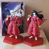 17cm inuyasha anime figurines sesshoumaru white hair black hair pvc action figure collection model toys gift
