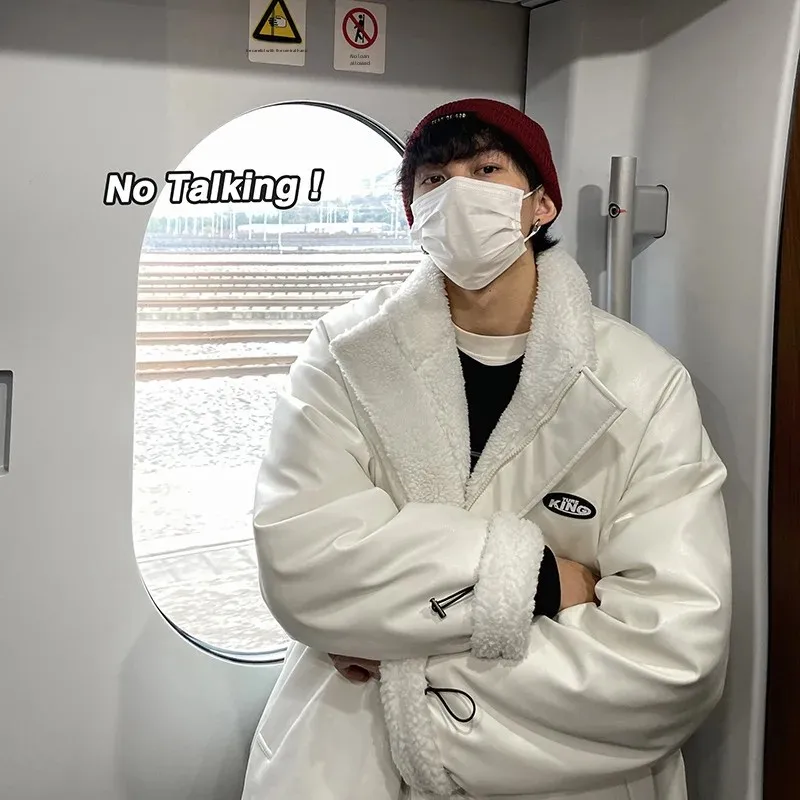 Куртка мужская Зимняя шерстяная двусторонняя с воротником-стойкой