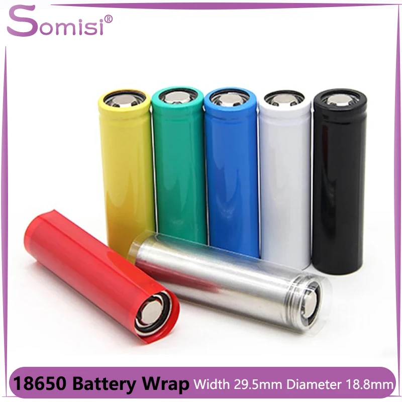 

20/100/500pcs 18650 Battery Wrap PVC Heat Shrink Tube Precut Width 29.5mm x 72mm Insulated Film Protect Case Pack Sleeve