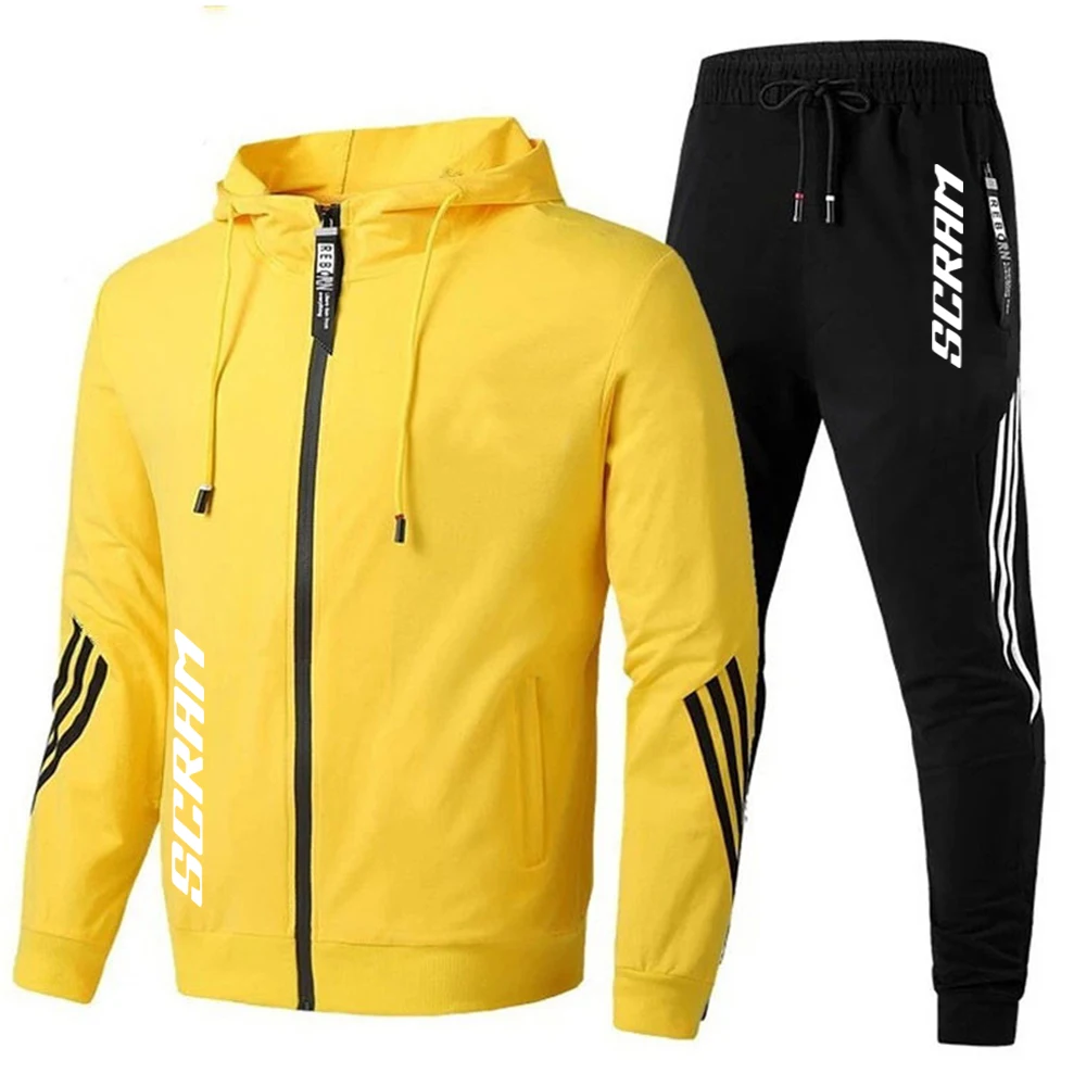 FOR Himalayan Scram411 himalayan scram 411 Motorcycle 2023 new men's casual sportswear sportswear hooded printe top trousers