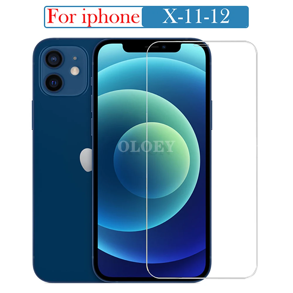Защитное закаленное стекло для iPhone 12 11 Pro X XR XS Max, стекло для iPhone12pro SE, Защита экрана для iPhone12, 11pro Max, 12 Mini, чехол