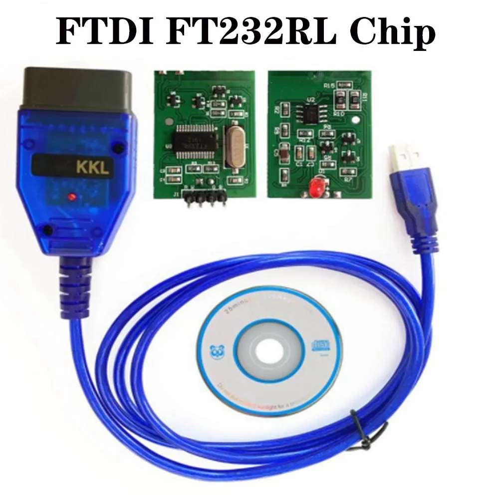 Инструмент для сканирования VAG KKL с интерфейсом USB OBD2 и чипом FTDI FT232RL |