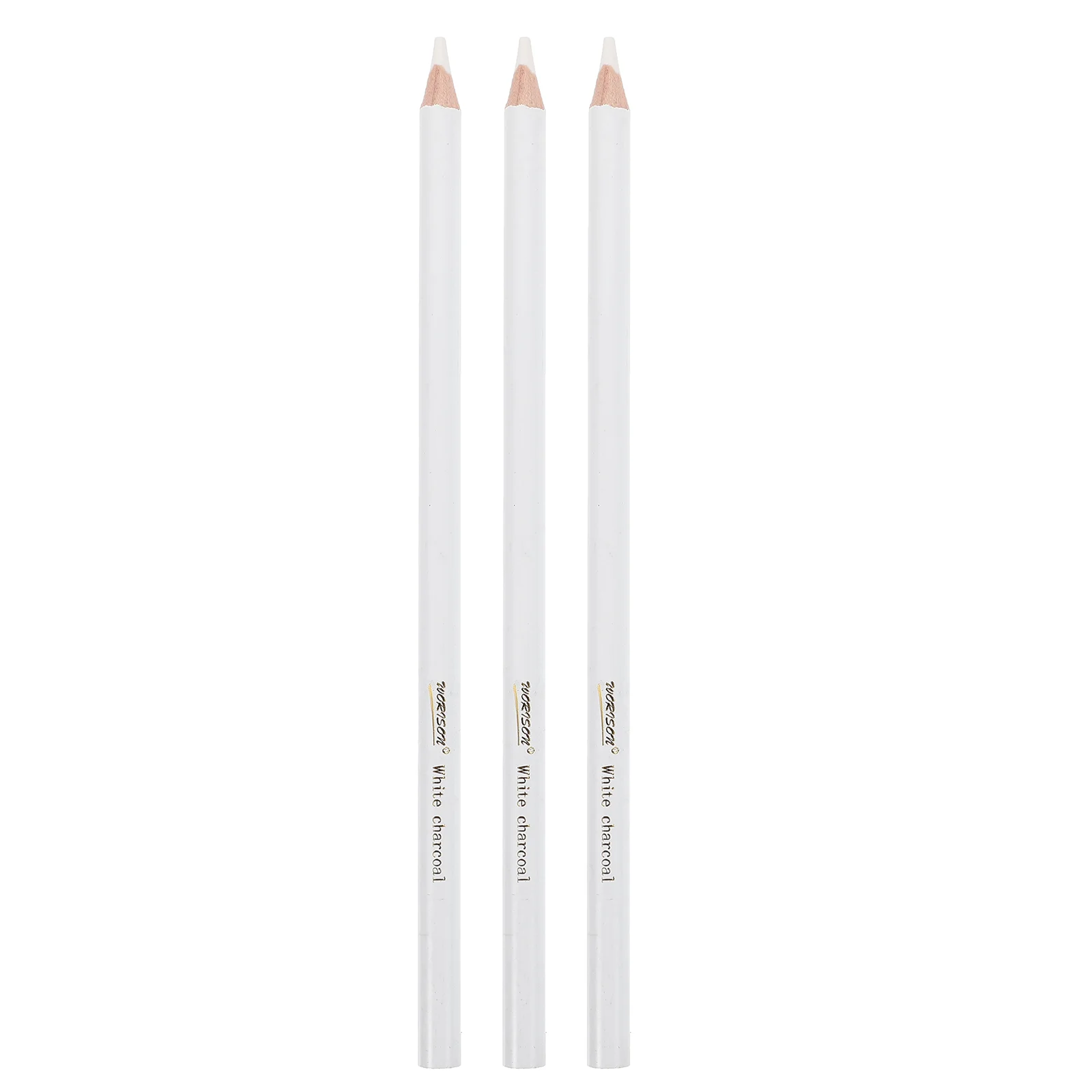 

3 Pcs Carbon Drawing Charcoal Pencils Sketch White Graphite Lead Highlight