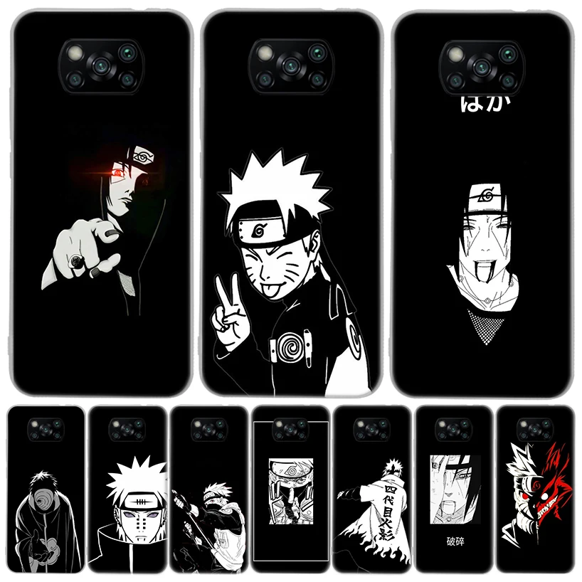 

Naruto Black Art For Xiaomi Mi 11T Pro 11 Lite 11i 12X 12 10T 9T 10Lite 5G Phone Case 10 9 8 Ultra 6X 5X CC9 Housing Fundas