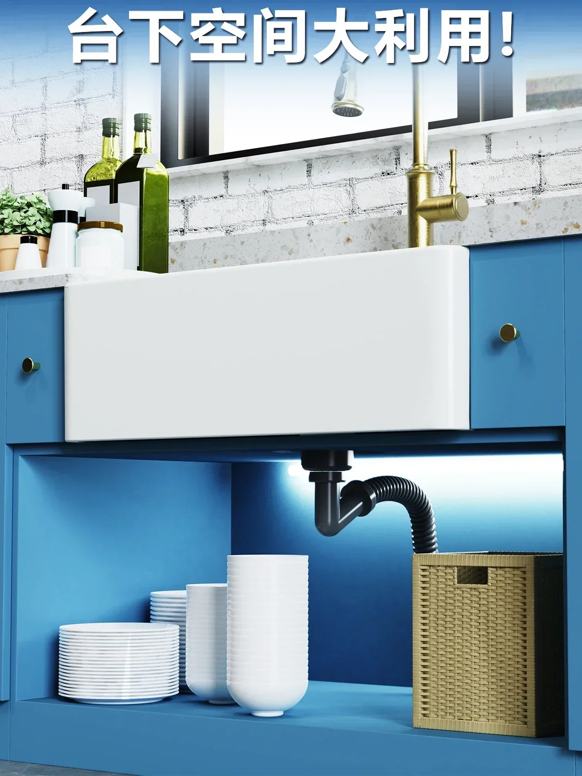 Предварительно Встраиваемая полураковина открытая кухонная керамическая