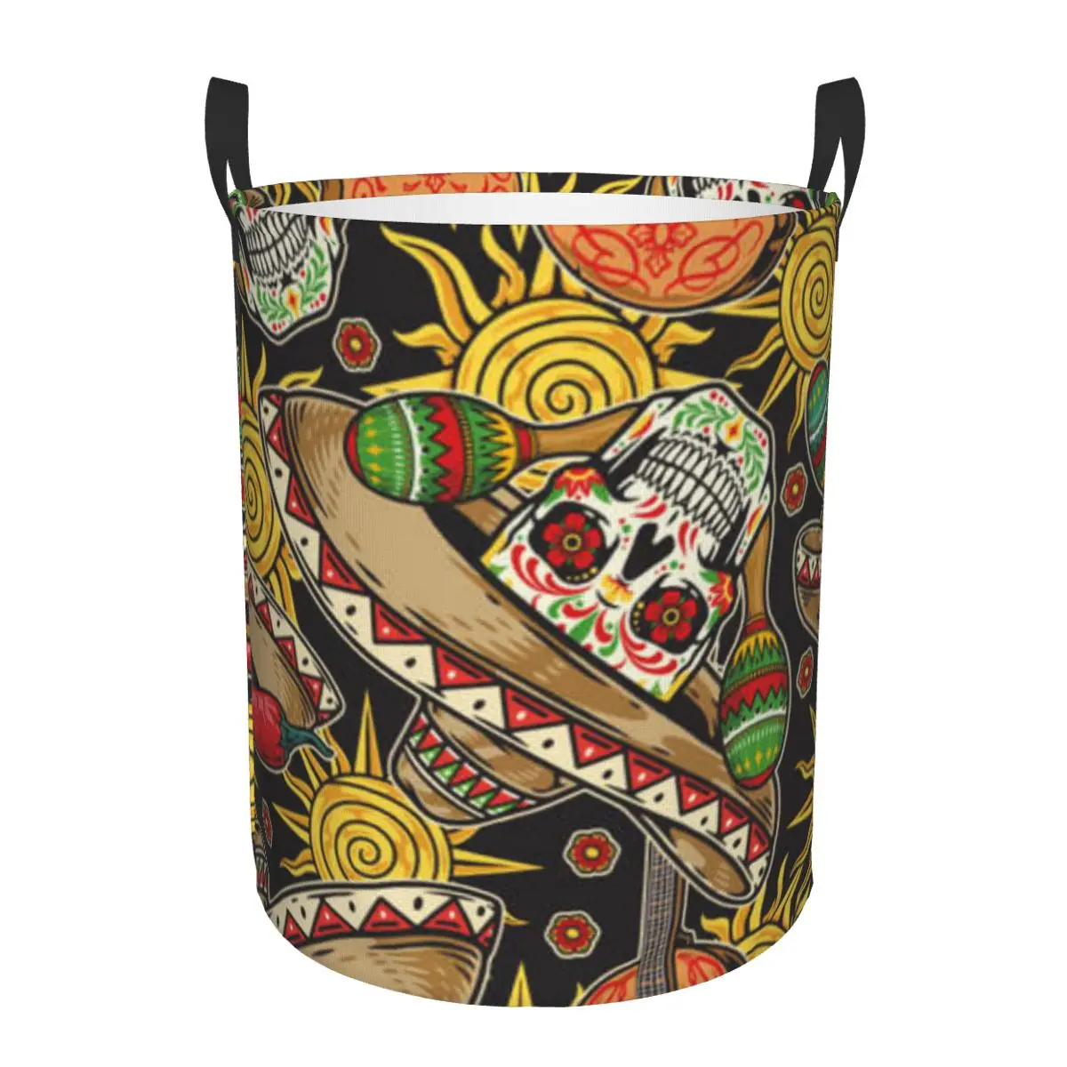 

Dirty Laundry Basket Day Of Dead Folding Clothing Storage Bucket Toy Basket Home Waterproof Organizer
