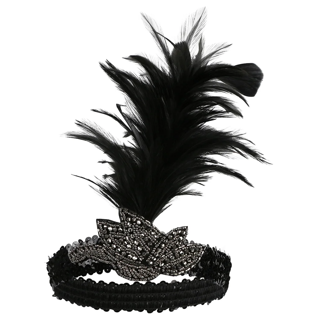 

Wedding Headband Flapper Headbands Women Cosplay Costume Crystal Roaring 20s Headpieces 1920 Miss Bride Accessories
