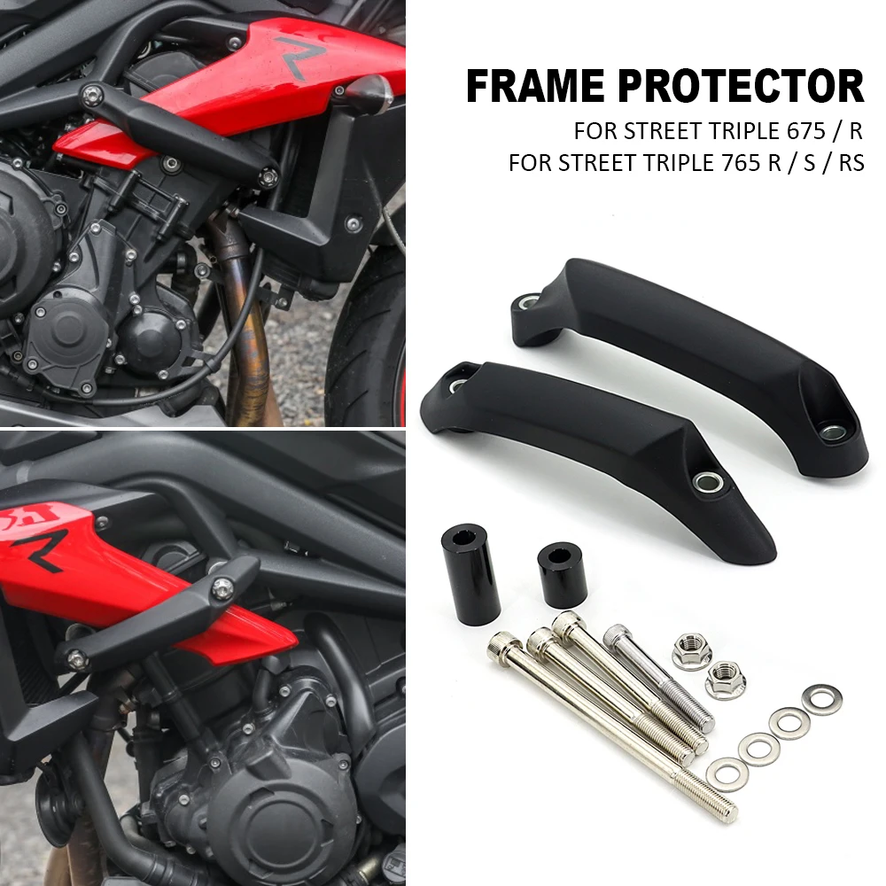 Motorcycle Accessories FOR Street Triple 765 R S RS 765S 765R 765RS 675 675R Engine Guard Crash Frame Slider Falling Protector