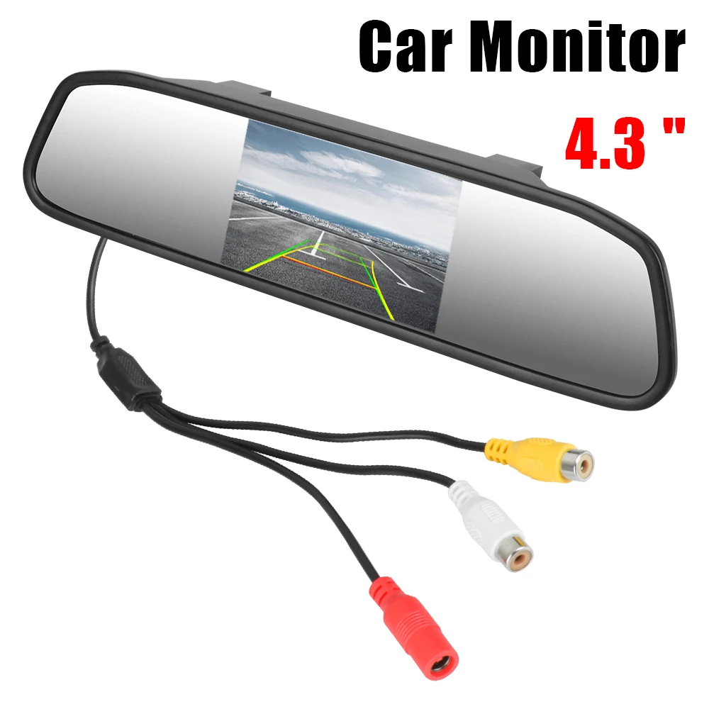 

4.3 Inch Rearview Car Rearview Mirror Display TFT LCD Color Monitor Universal HD Video Auto Parking Monitor