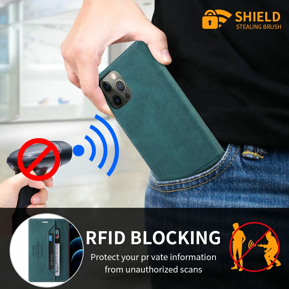 Redmi Note 12 Pro Plus 9T 10C Flip Case Leather Book Cover RFID for Xiaomi Redmi Note 10T Funda Redmi 12C 9A 10A 9C nfc 9 T 10 c