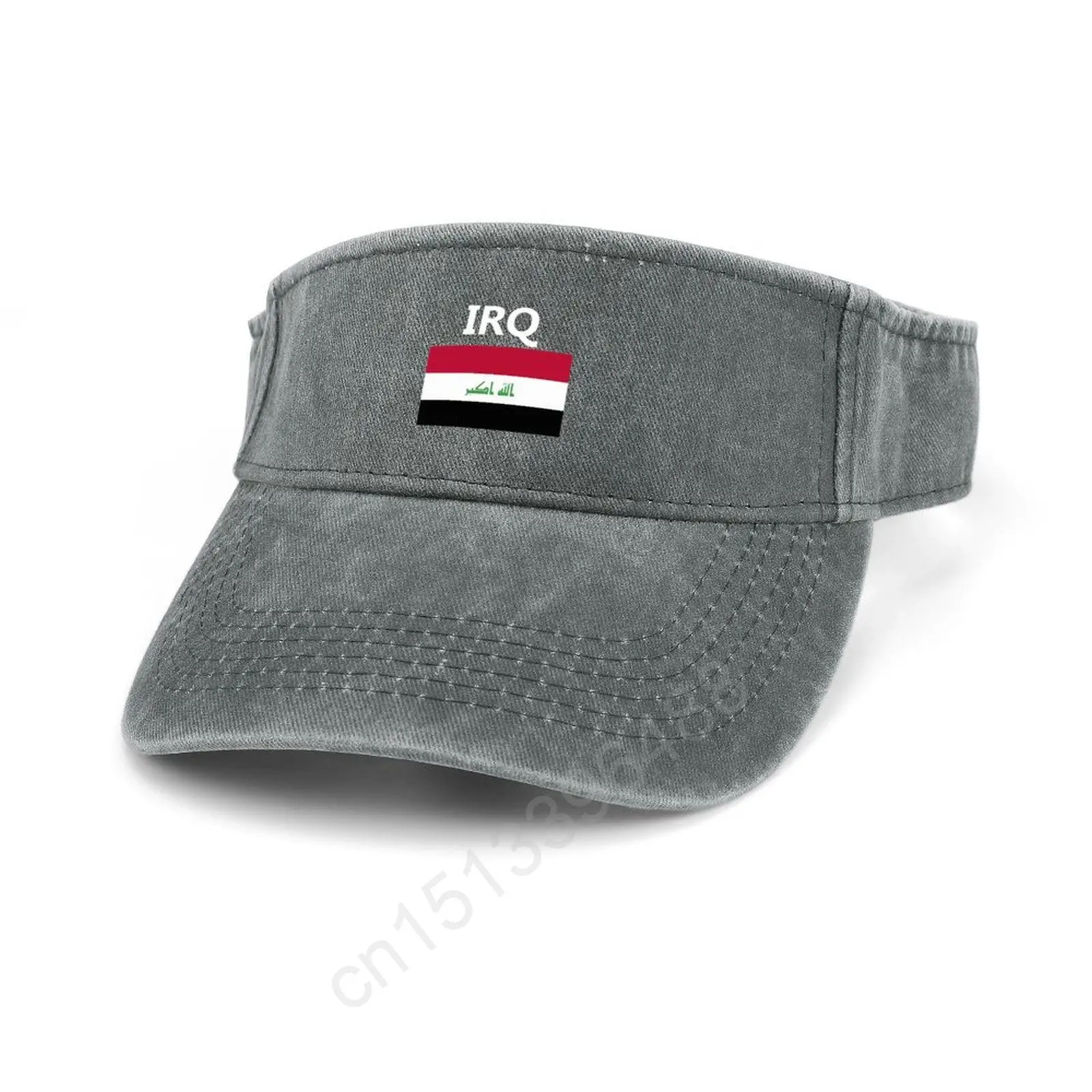 

Iraq from Brush Strokes Athletic Sun Visor Hat Leaky Top Cowboy Denim Cap Cute Funny for Men Womem