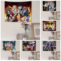 nice fairy tail anime cartoon tapestry for living room home dorm decor wall hanging home decor