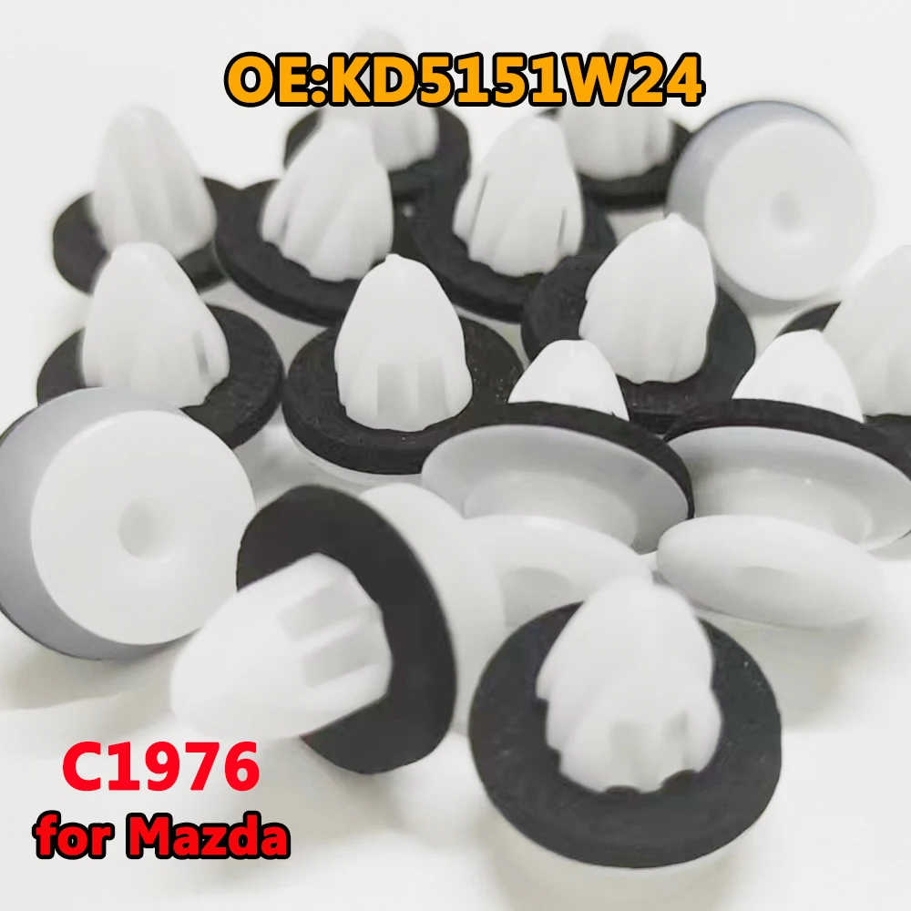 

BF 20 шт. KD5151W24 для Mazda 3 колеса открытие молдинг фиксатор набор крепежных пластиковых зажимов 10 OEM KD51-51-W24