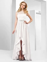 elegant high low formal evening dresses 2022 jewel neck top lace beading prom party gowns vestidos festa robe de soiree