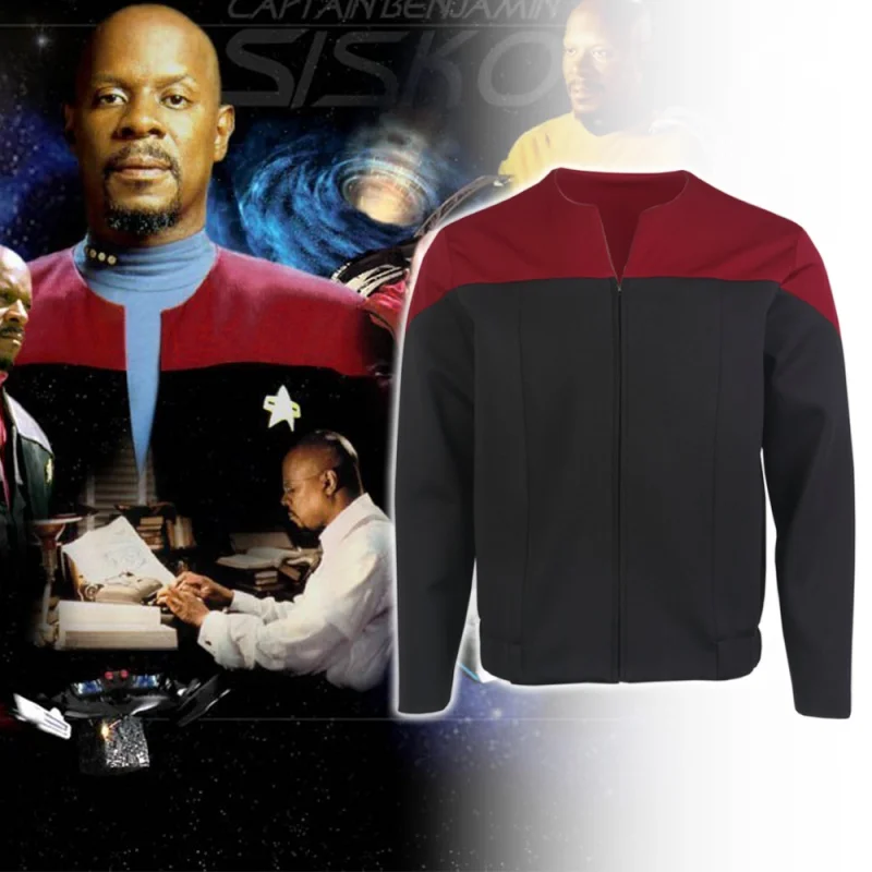 

Deep Space Nine Anime Cosplay Commander Sisko Uniform Voyager Jacket Costume Halloween Cosplay ST Prop