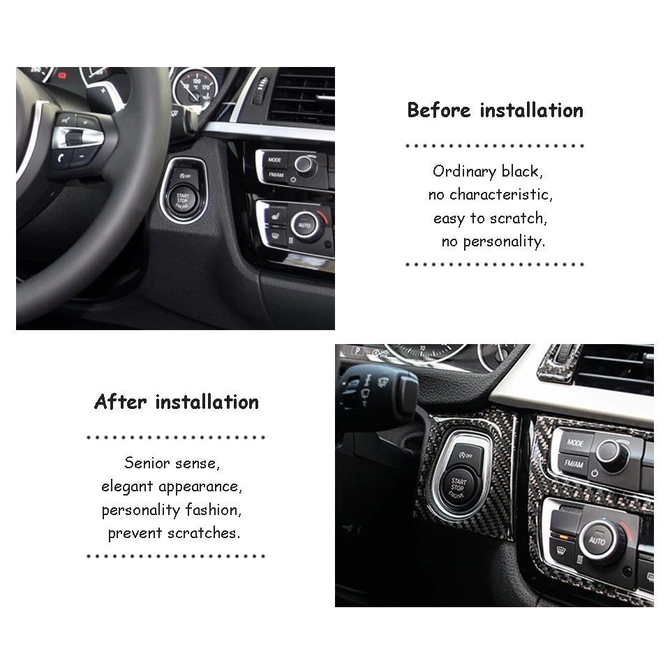 1 Набор 3D глянцевые наклейки из углеродного волокна для BMW F30 F35 3 серии GT 320i 325i 328i