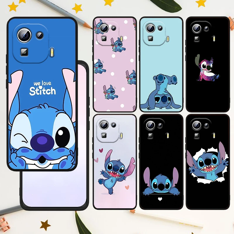 

Lilo Stitch For Xiaomi Mi 12 12X 11T 11 11i 10i 10T 10S Note 10 9T 9 SE Lite Ultra Pro 5G Black Capa Phone Case