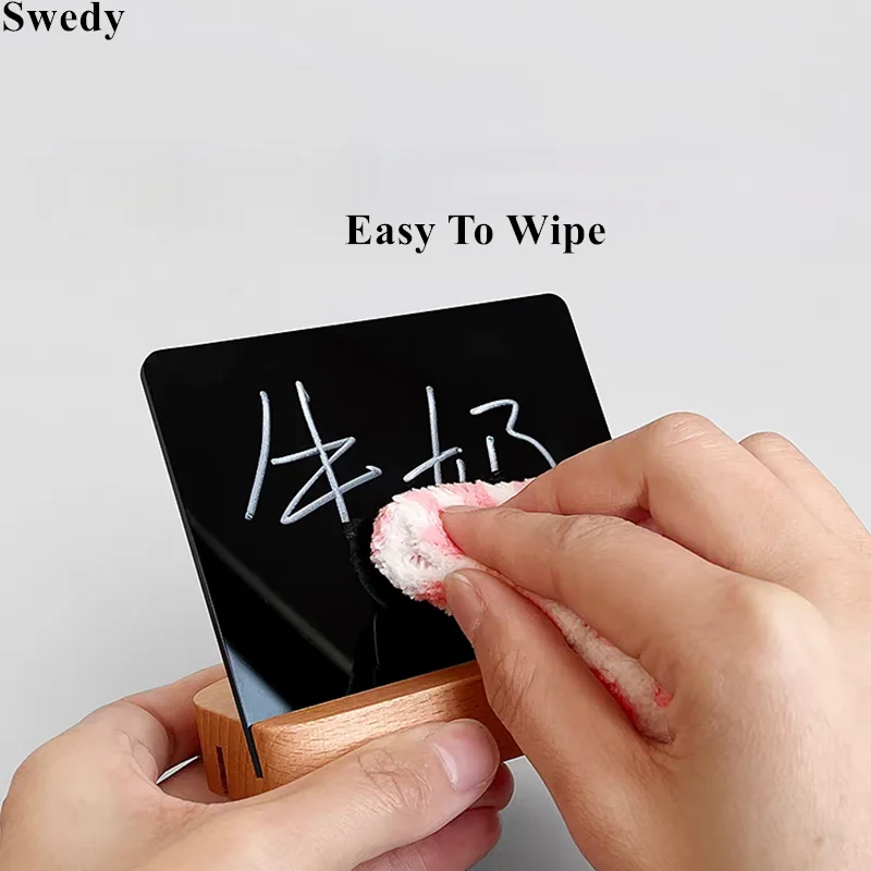 100x85 мм T / L использовать мини доску для сообщений знаки стенд ресторан деревянное