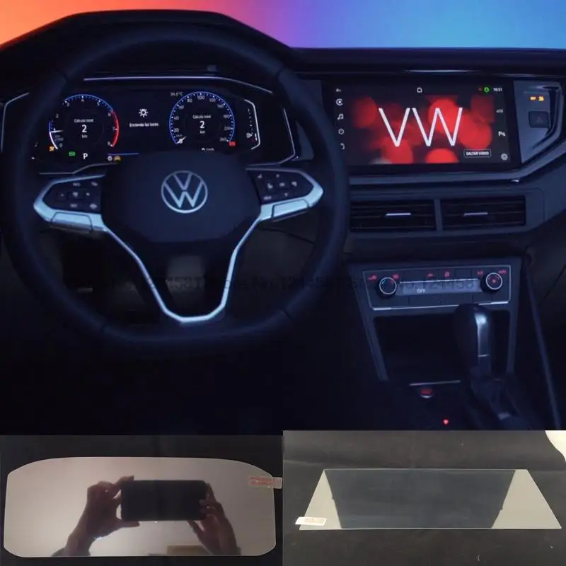 Автомобильная защитная пленка из закаленного стекла для GPS-навигации, автомобильная наклейка для интерьера, аксессуары для Фольксваген нивус 2021, 10,1 дюйма