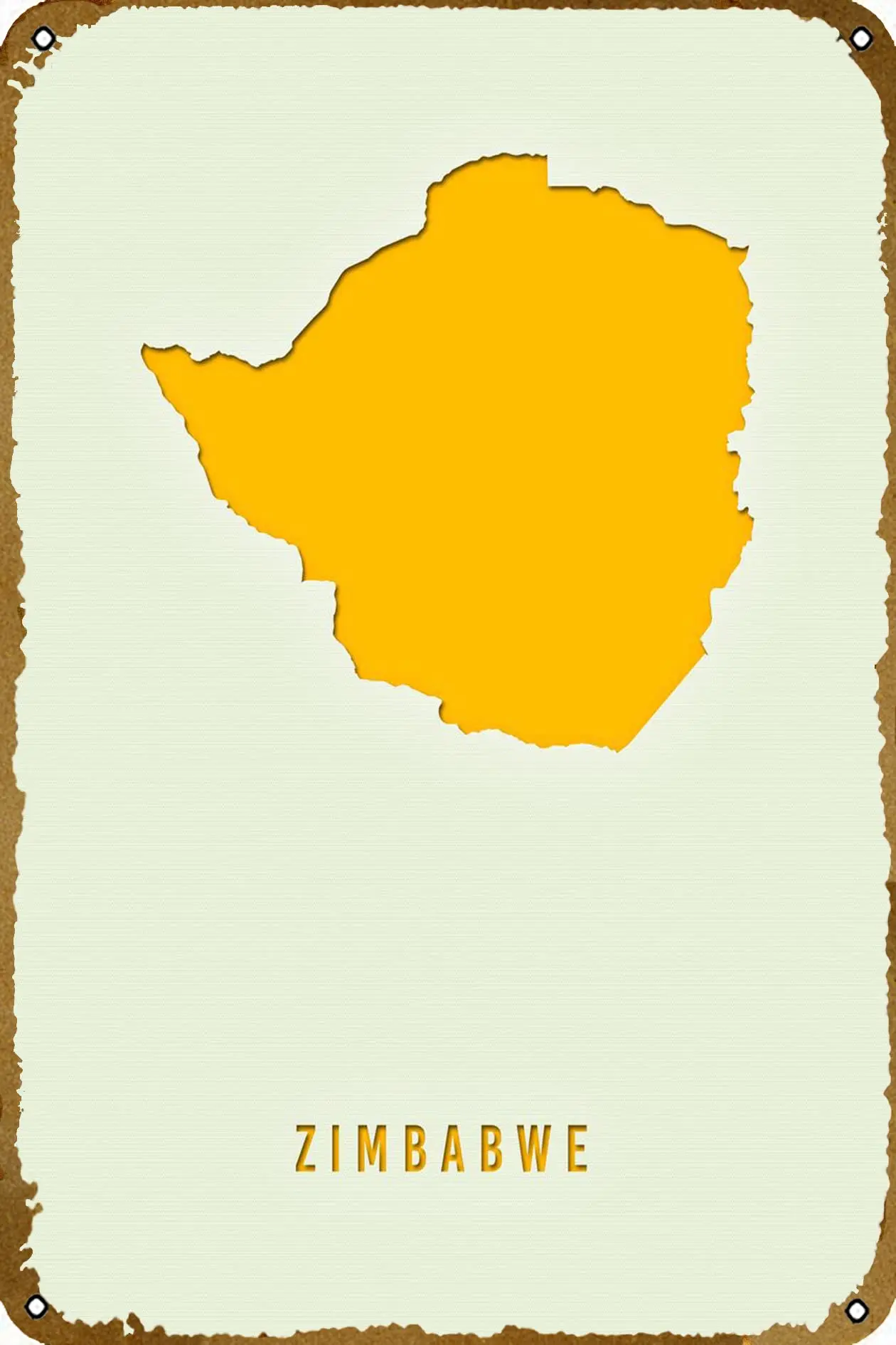 Жестяной винтажный металлический знак в стиле фильма Зимбабве для мужчин и