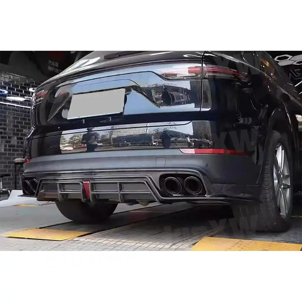 Для Porsche Cayenne 2022 задний бампер диффузор спойлер со светодиодной подсветкой