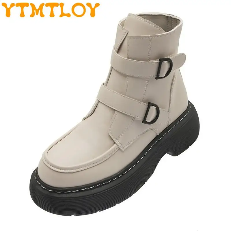 

Short Boots Women's Spring And Autumn 2021 New Niche British Style Autumn Thin Thick-soled Thin Boots Sweet Cool Martin Boots